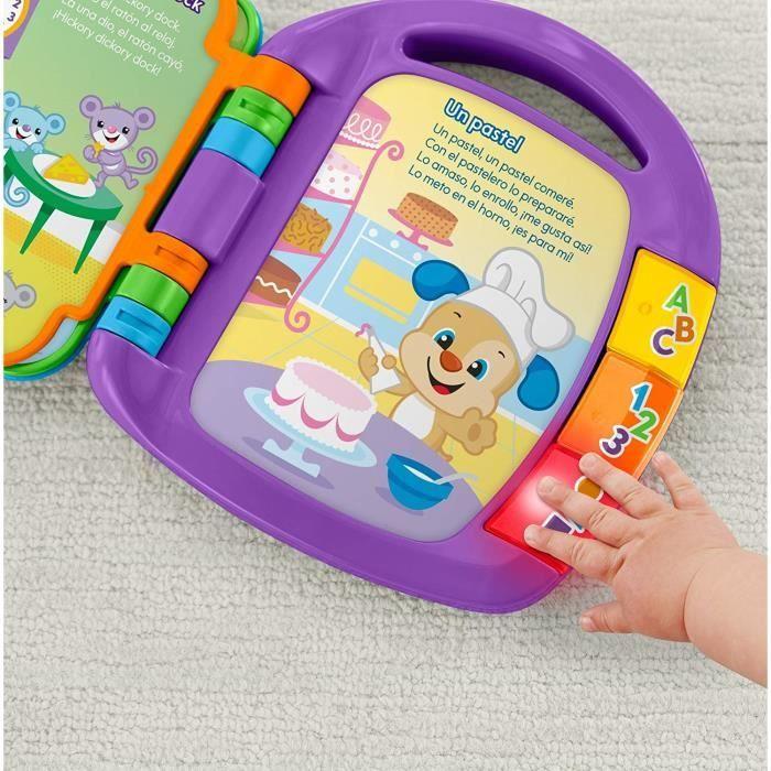 Livre interactif d'apprentissage fisher-price frc69 - jouet éducatif interactif pour enfant de 6 mois et plus