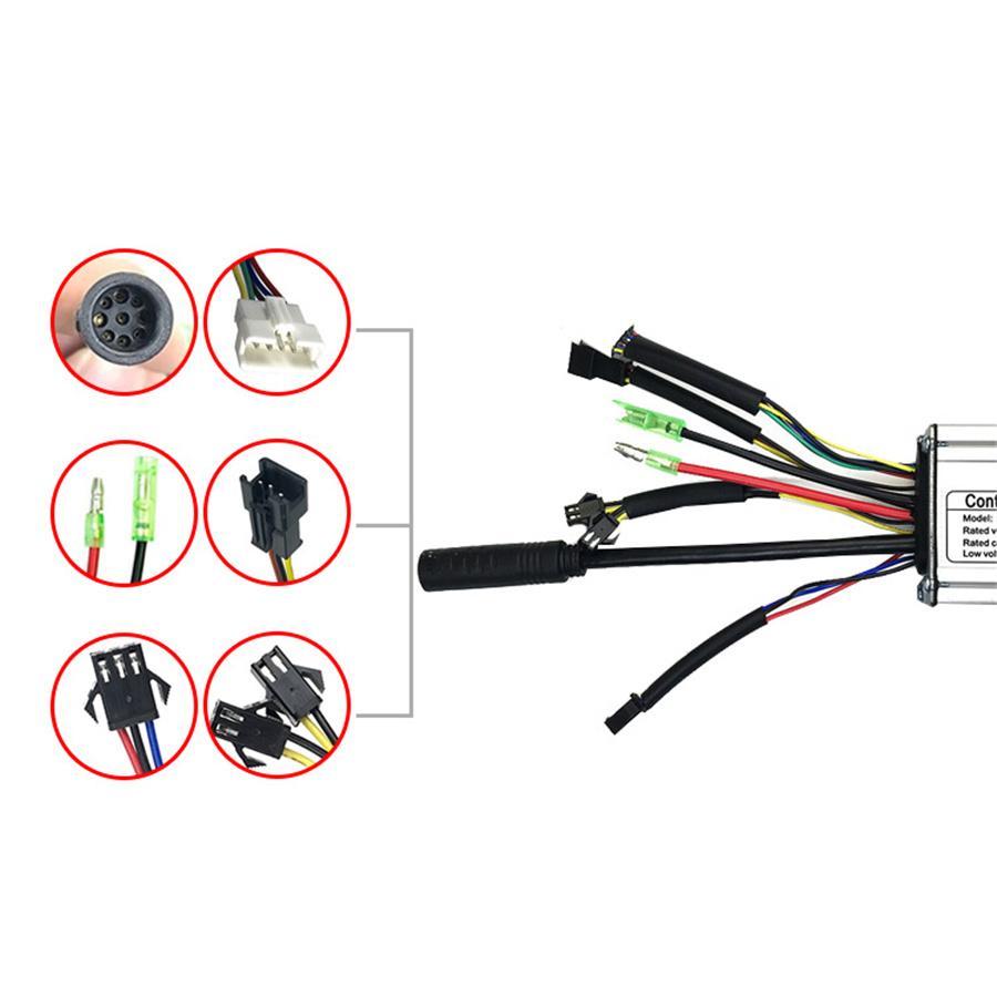 Контроллер 48В 36В 15А для бесщеточного двигателя 250Вт 350Вт Электровелосипед Электрический велосипед