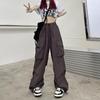 Women's Casual Overalls Summer Loose Harem Pants Jogging Pants Elastic Waist Fall Fashion Cool Girls Street Style
