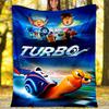 1pc TURBO1 Theme Blanket - Digital Print, Polyester, Cozy for All Seasons, Perfect for Outdoor, and Travel