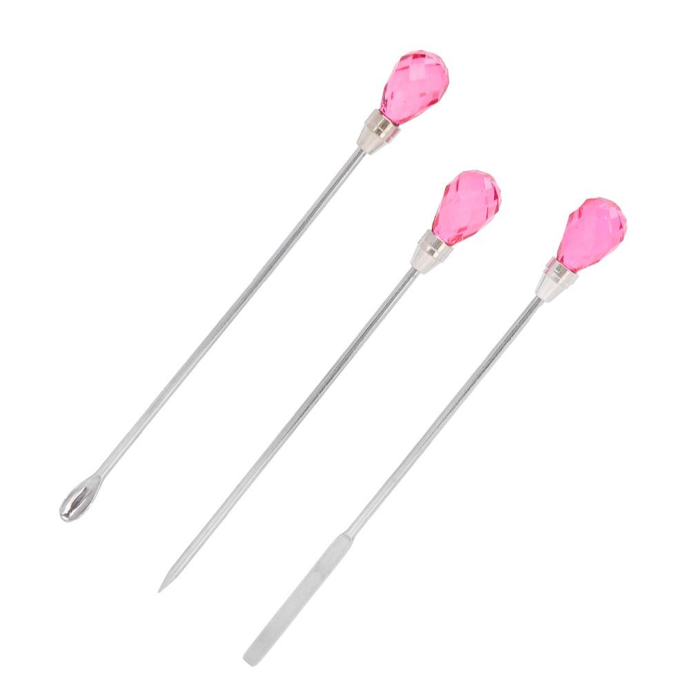 3 Pcs Portable Nail Art Stirring Rod Professional Nail Art Spatula Salon & home DIY use