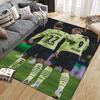 Haaland&Bellingham Flannel Printed Carpet, Home Sofa Decoration for Living Room & Bedroom, Non‑Slip Play Flannel Floor Mat for Game Room
