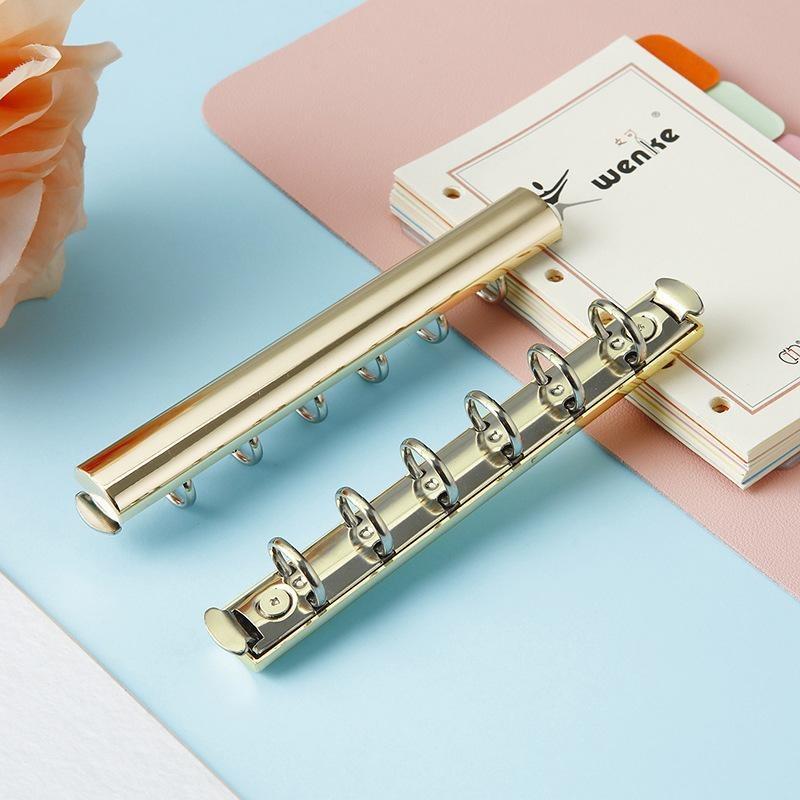 High Quality Metal Binding Clips Sliver Binder Clip Loose-leaf Binder File Folder Hoop DIY Album Scrapbook Circle Ring Binders