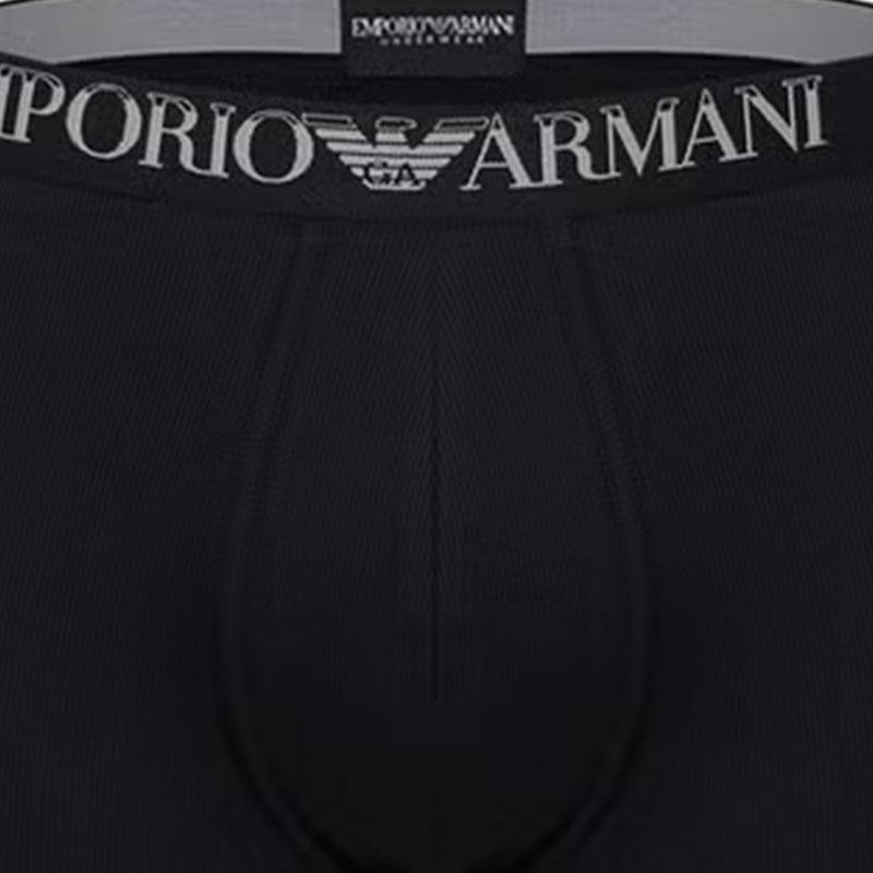 Emporio Armani Боксеры с принтом букв, облегающие, 2 шт. Мужское нижнее белье Черный 112023-4R502-07320