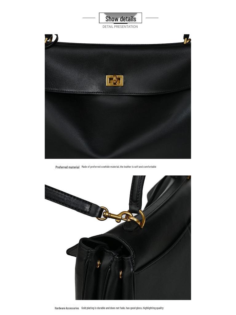 Женская сумка-тоут Rodeo из натуральной кожи большой вместимости: Популярная трансграничная сумка через плечо из коровьей кожи для поездок на работу