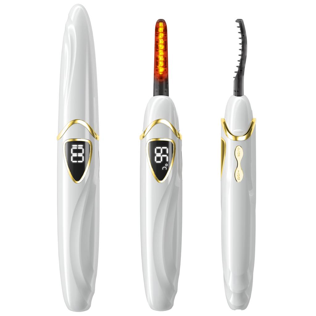 EYECURL Electric Eyelash USB Precise Temperature Intelligent Makeup Curler, Rechargeable, Control, Power-Off, Natural, Long-Lasting (Whisper