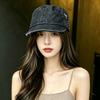Rhinestone Flat Top Baseball Cap Girl Spice Girl Retro Cowboy Cap British Niche Literary and Artistic Face Newsboy Hat