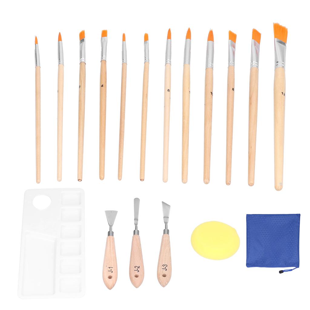 Oil Paint Brush Set Hook Line Acrylic Watercolor Brush Palette Scraper Tool for People At All Stages