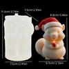 Santa Claus Hold Gift Scented Candle Silicone Mold Smile Santa Claus Holding Gift Box Scented Resin Plaster Molds Christmas Gift
