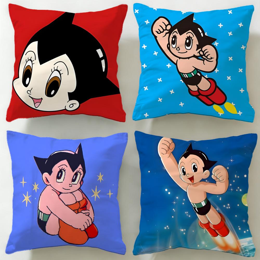 classic anime Astro Boy Cushion Cover Soft & Easy-Wash Pillow Case – Versatile for Couch, Bed, Travel and Office