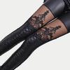 Fashion Women Lace-up Faux PU Leather Lace Leggings Tights Pants