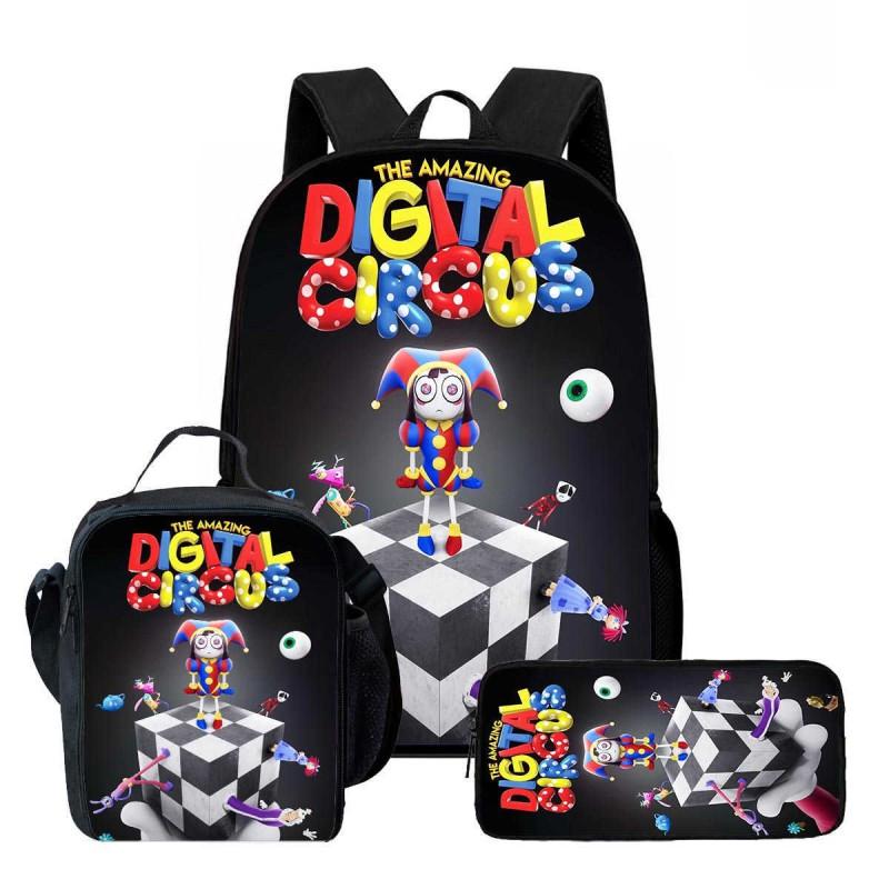 Kids Cartoon Backpack Set With Lunch Bag Pencil Case - Lightweight Ergonomic School Grades 1-6