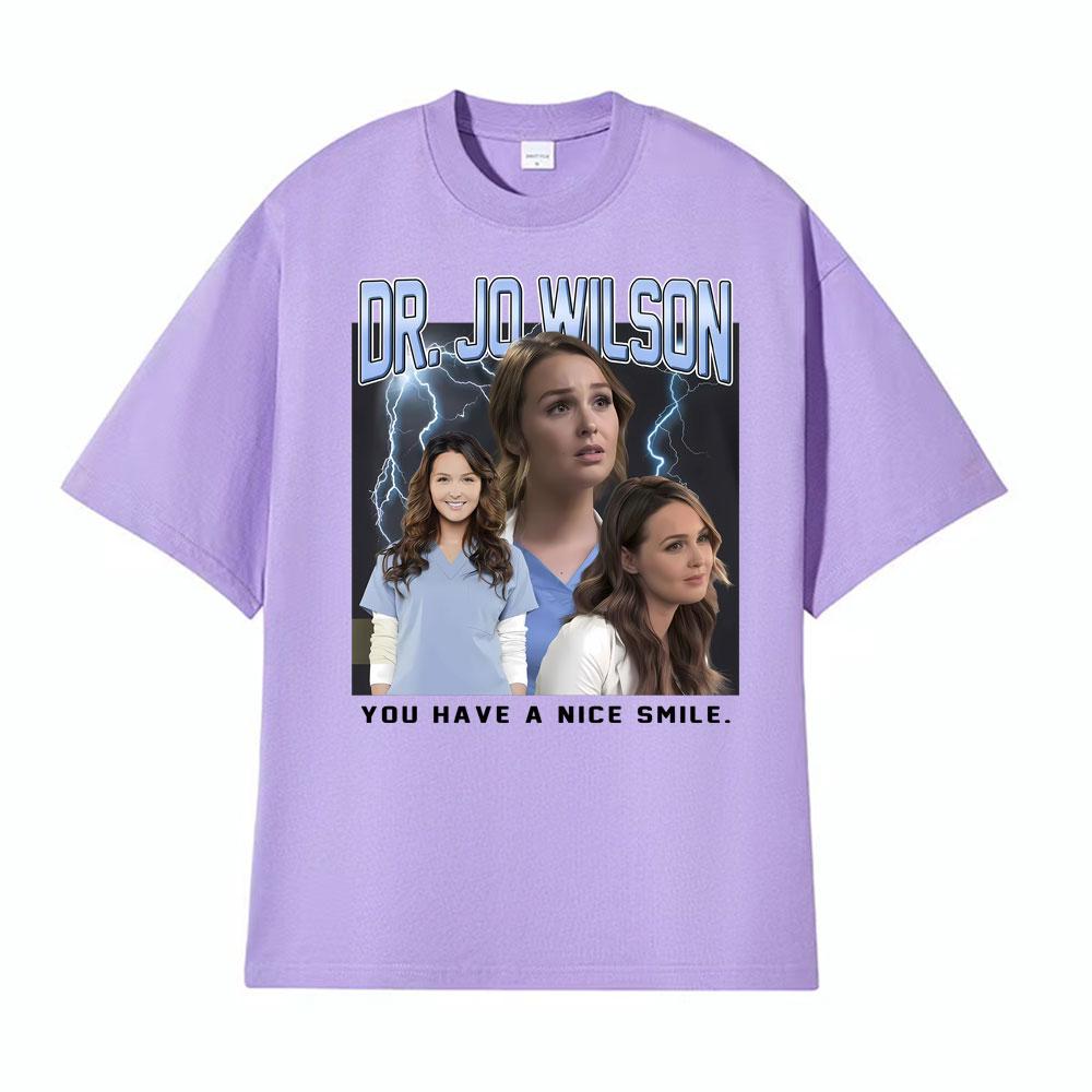 Camilla Luddington As Dr Jo Wilson Greys Anatomy Graphic Tshirt Men Women Fashion High Street Tee Shirt Casual Cotton T Shirt