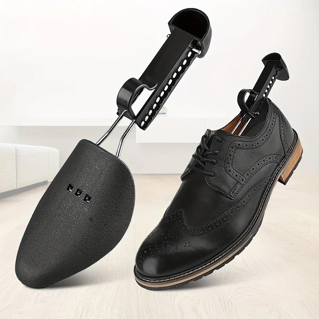 1/2 пары Унисекс Черные Регулируемые Пластиковые Формодержатели для Обуви, Колодки из ПУ Кожи, Формодержатели для Спортивной Обуви, Растяжители для Обуви, Чехлы для Обуви.