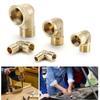 Pack of 5 Brass Elbow Threaded Fittings Corrosion Resistant Threaded Elbows Set Pipe Connectors Set for Plumbing System