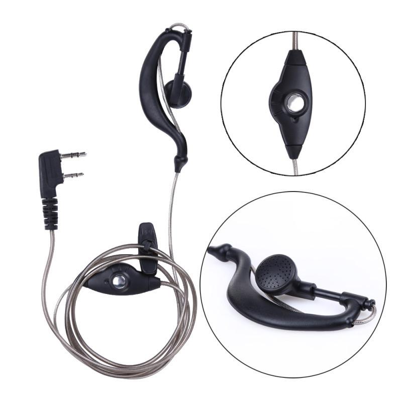 1 шт. Гарнитура K-Jack для радиостанций Kenwood Quansheng Tyt Hyt Рация 2-контактная Гарнитура K-типа Наушник с алюминиевой фольгой