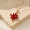 1 шт. модные красные/зеленые цветы циркония кулон ожерелья для женщин золотого цвета из нержавеющей стали ожерелье ювелирные изделия аксессуары для вечеринок