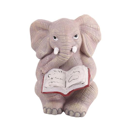 Украшение в виде слона Yousheng, миниатюрная статуя слона из смолы, украшение для дома, офиса, сада, сидящая фигурка слона, подарок для любителей слонов