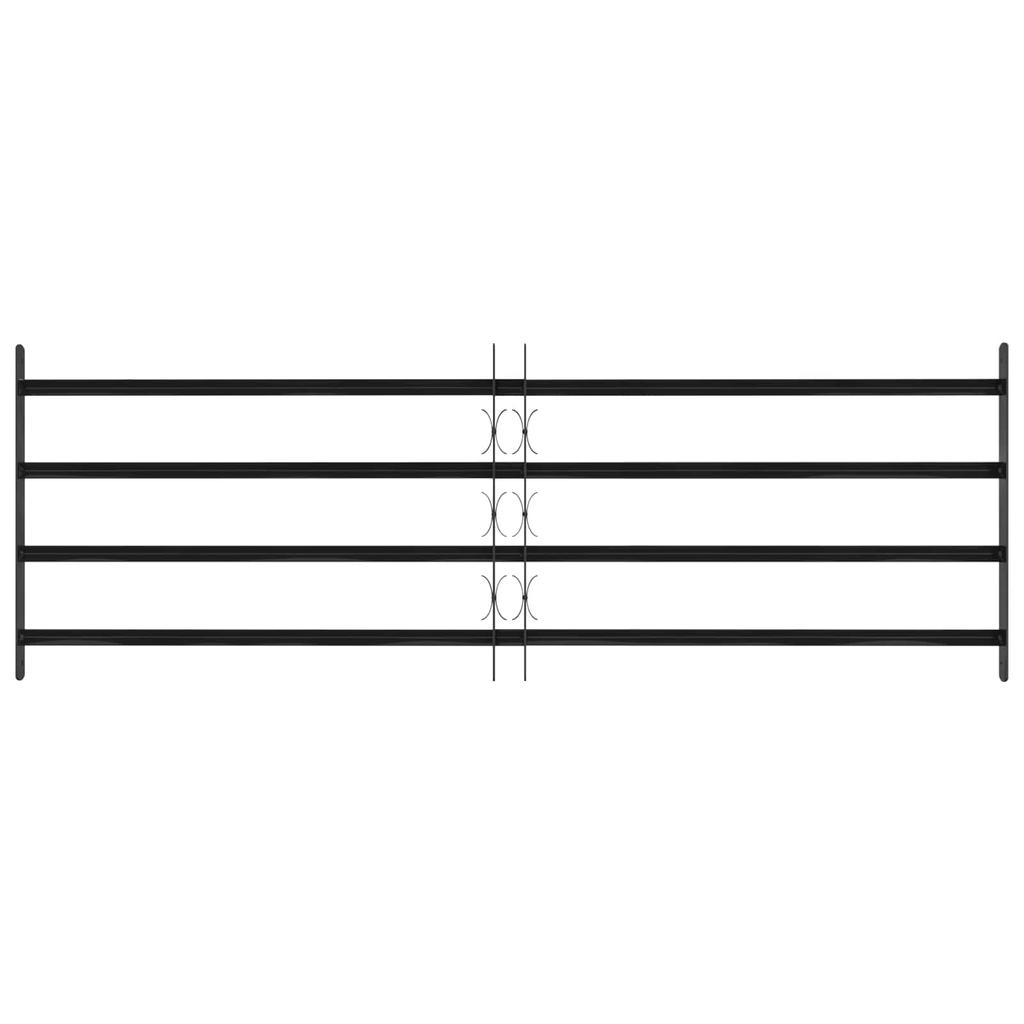 Window Grille 175 x 60 cm Powder Coated Steel Black