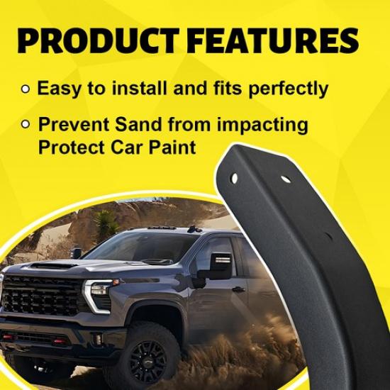 4 шт. Задний Передний Брызговик Защита От Грязи Удаление Подходит -2024 Крышка Chevy Silverado