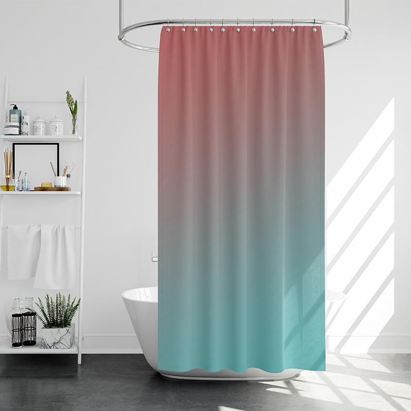 Разве это не скандинавский простой градиент, занавеска для душа, ванная комната, дверь, перегородка, занавеска, ткань из полиэстера, водонепроницаемая и устойчивая к плесени