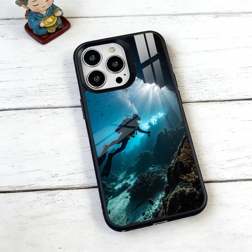 Scuba Diving Dive Phone Case For iPhone17,16,15,14,13,12,11 Plus,Pro Magnetic For Magsafe Wireless Charging