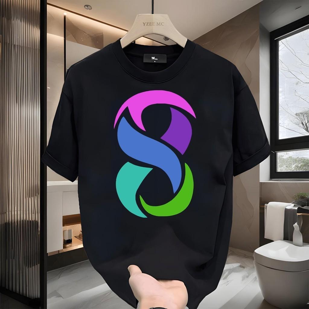 Новая футболка из чистого хлопка с принтом Чистый хлопок Американский стиль Модная футболка Уличный стиль Свободный крой Летняя футболка Парная футболка с коротким рукавом