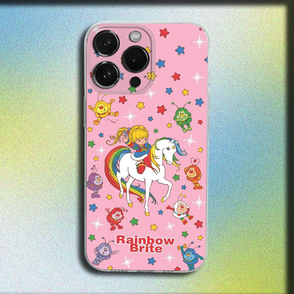 Cartoon R-Rainbow Brite Phone Case For iPhone 16,15,14,13,12,11 Plus,Pro,Max,XR,XS,Plus,SE,Mini Transparent Soft Cover