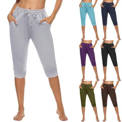 Женские брюки для бега с завязками, удобные спортивные брюки с карманами, 5 шт.