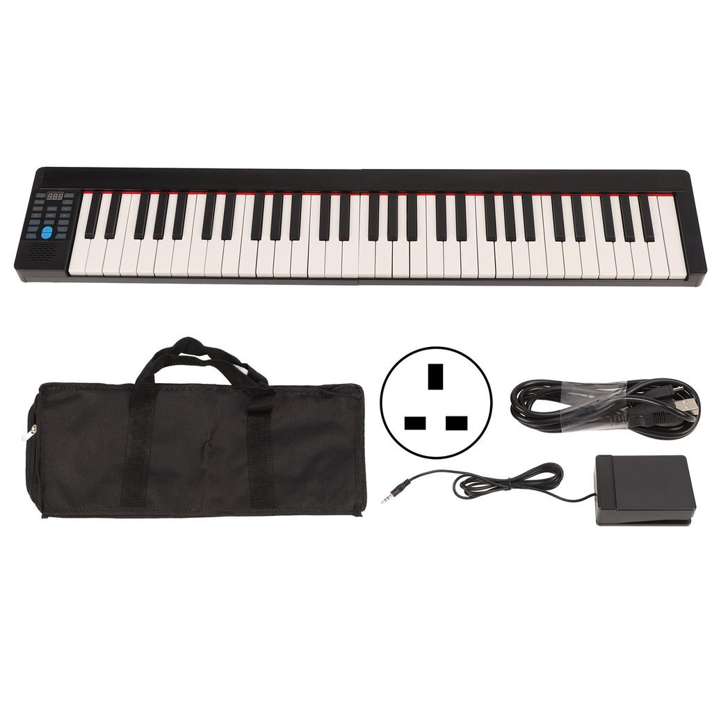 Складное цифровое пианино, 61 клавиша, полноразмерное умное Bluetooth-миди-портативное электрическое пианино для начинающих