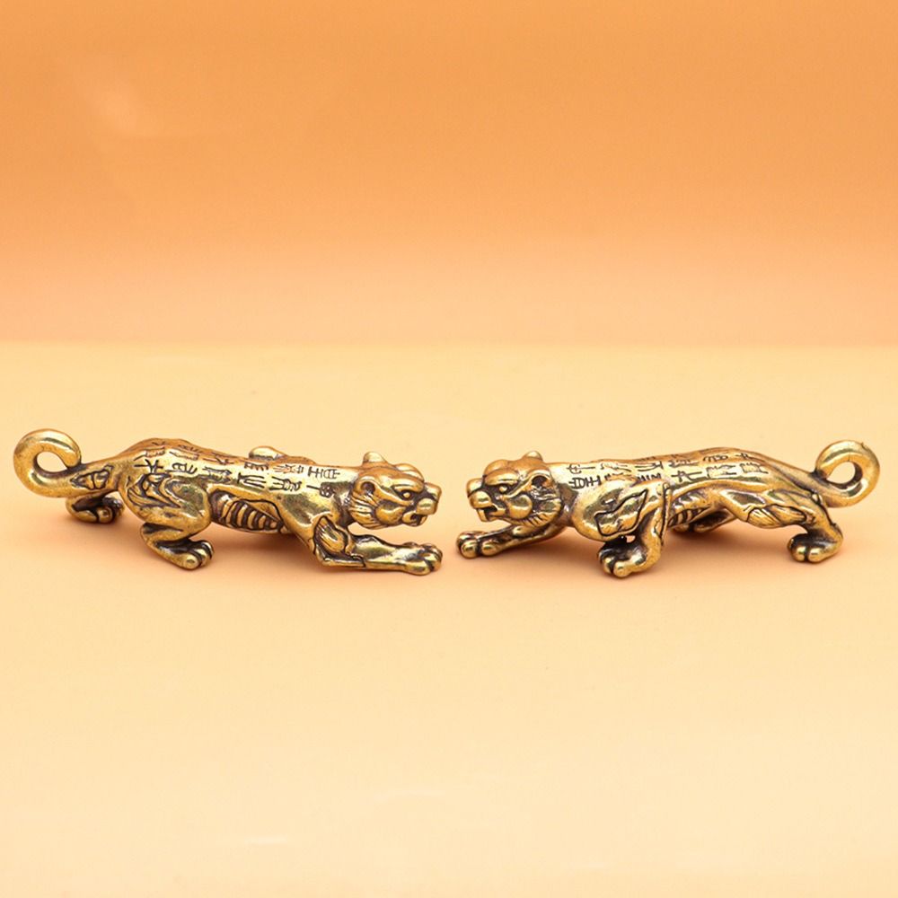 Металлические латунные подвески Тигры Брелок DIY Подвески Фигурки животных Тигр Брелки Автомобильные брелоки