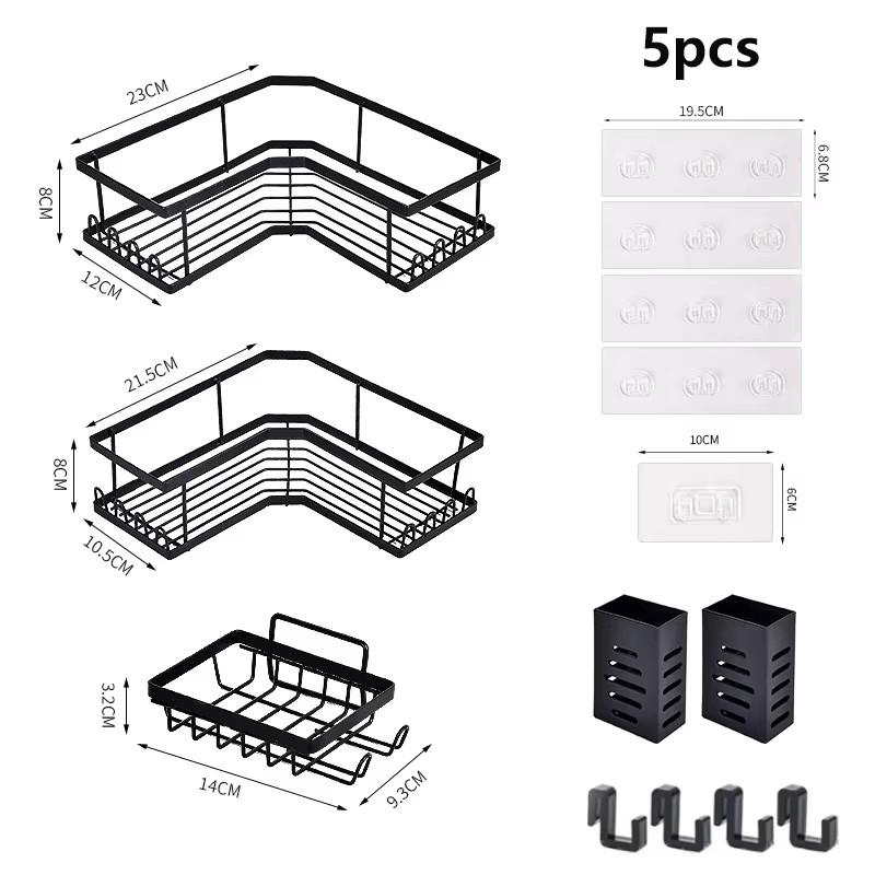 Клейкий уголок для душа, органайзер, полки, не требующие сверления, нержавеющая сталь, держатель для зубной пасты для ванной комнаты