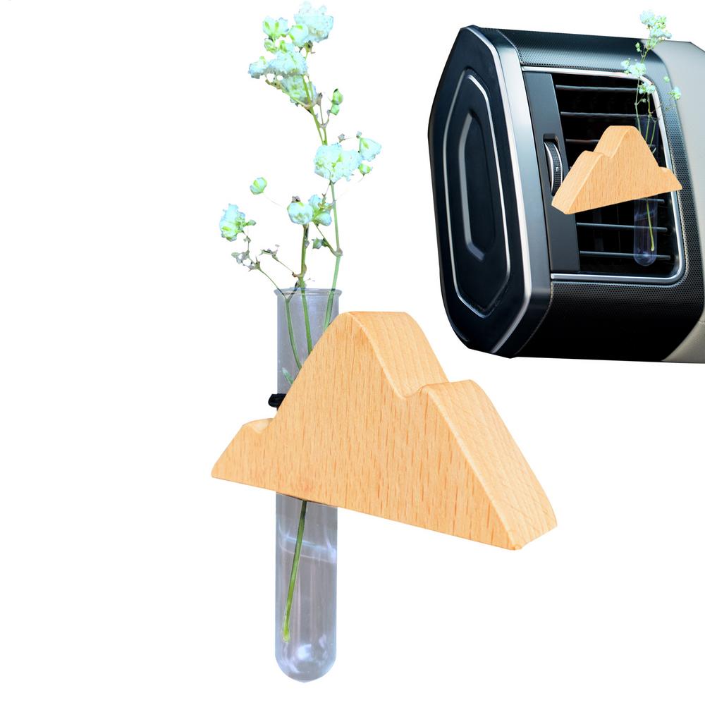 Автомобильная ваза для размножения растений, автомобильный держатель для растений, деревянный гидропонный аромадиффузор для духов, декор для мужчин, женщин, автомобиль, фургон, дом на колесах, дом, автомобильный