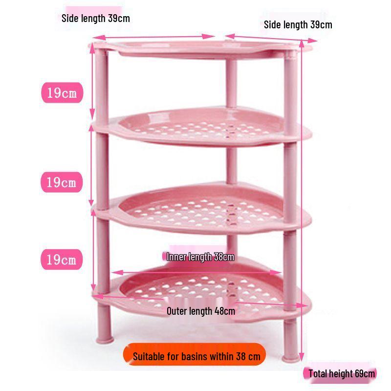 Multi-Layer Floor-Standing Kitchen Rack: Fruit, Vegetable, Pot, Basket, Bowl, Plate and Seasoning Organizer for Home & Bathroom.