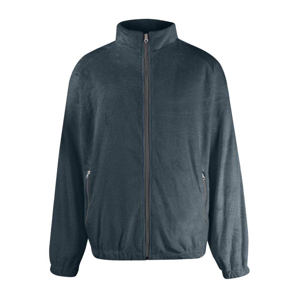 Унисекс Зимняя повседневная модная однотонная фланелевая куртка с рукавом реглан и карманом на молнии