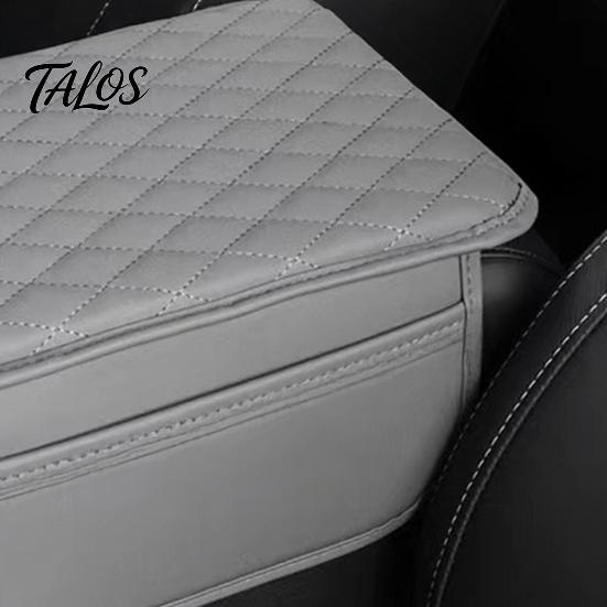Faux Leather Center Console Pad Car Cover, Armrest Cover for Car, Cushion Universal Middle with Side Storage Pockets Box