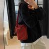Mini Canvas Bag Women's Simple Casual Lightweight Mobile Phone Small Square Bag Drawstring Bundle One Shoulder Crossbody Bag KTB