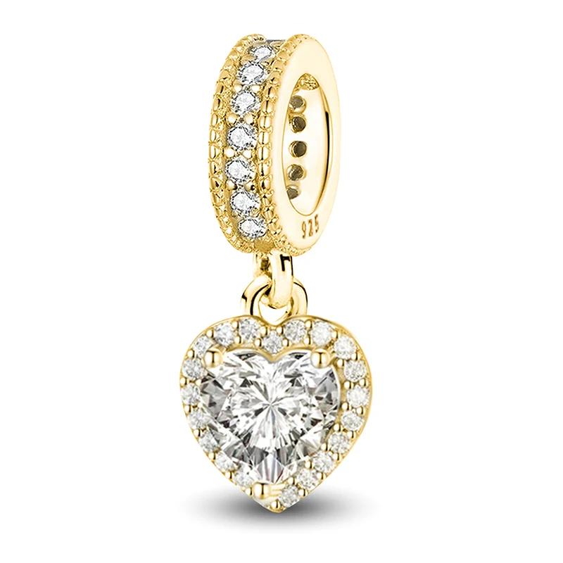 Медь Романтический Красный Любовь Сердце Розовые Шармы Бусины Подходят Оригинальный Пан DIY Браслеты Для Женщин Подвеска Изысканные Ювелирные Изделия