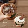 Retro Portable Coffee Cup with Ice Mold