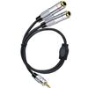 3.5mm to 6.35mm Microphone Cable 6.35mm Female to 3.5mm Male Mic Cable Balanced Shielded 6.35mm Cable for Mic Mixer