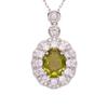Color Treasure Ювелирное изделие Натуральный Топаз Перидот Гранат Аметист Подвеска Ожерелье Женское S925 Стерлинговое Серебро