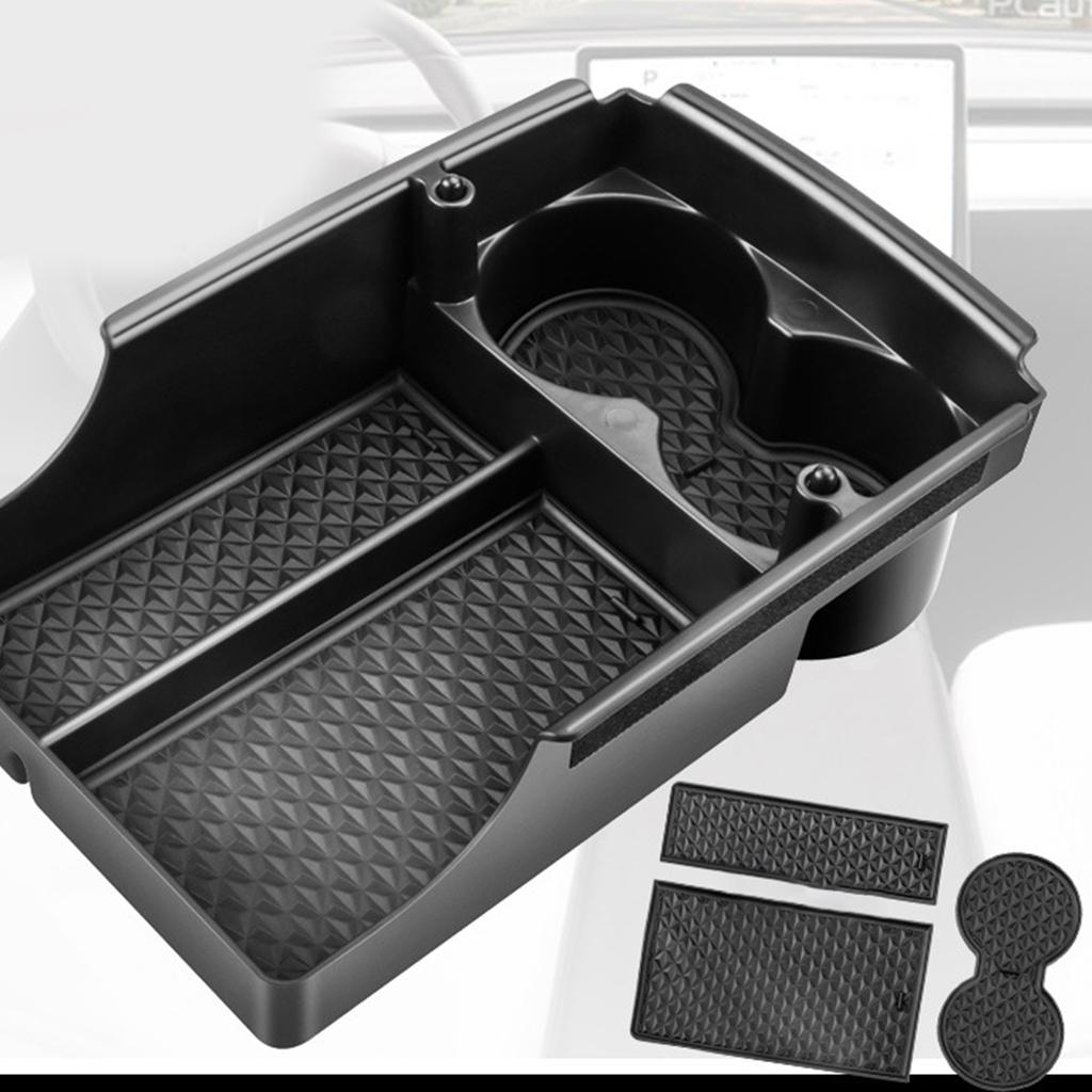 Ящик для хранения в центральной консоли автомобиля, подставка для подлокотника, органайзер для ящика Cubby Box с подстаканником, аксессуары для интерьера