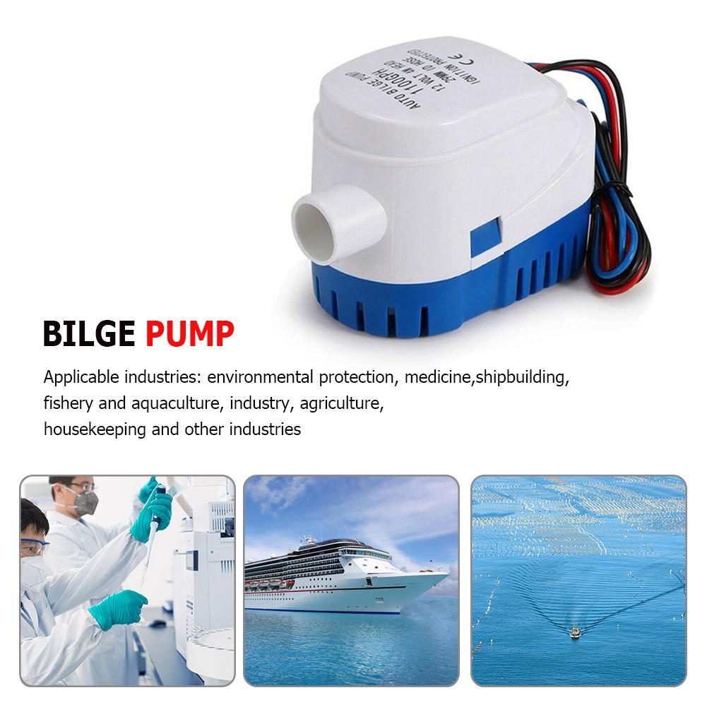 Waterproof DC 12V 24V 1100GPH Automatic Bilge Pump for Kayak Marine Boat