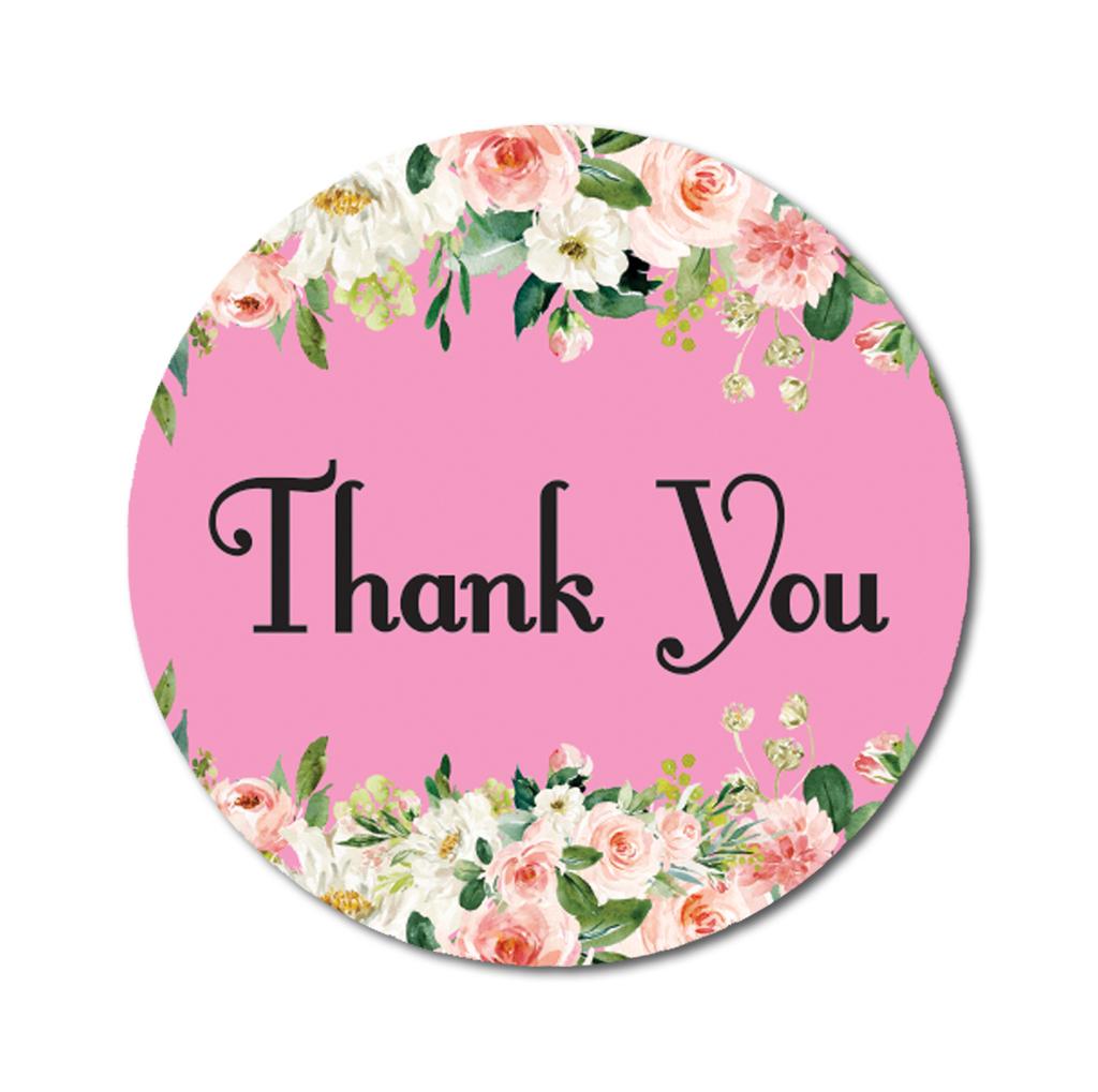 Darling Souvenir DIY Rose Blossom 1.6 Inches Light Pink Round Thank You Stickers DIY Envelope Seals-45