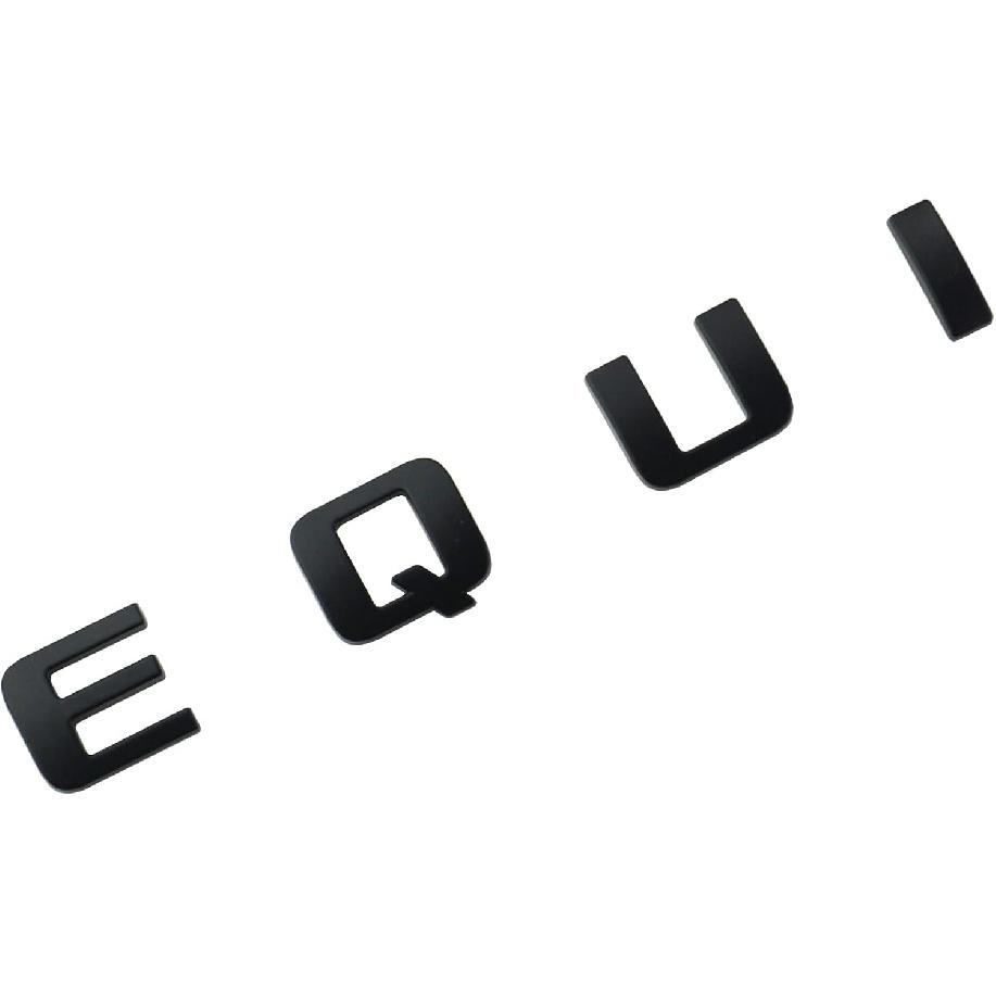 2X Equinox Front Door Nameplate Letter Logo 3D Badge Emblem Sport Replacement for Equinox (Gloss Black)