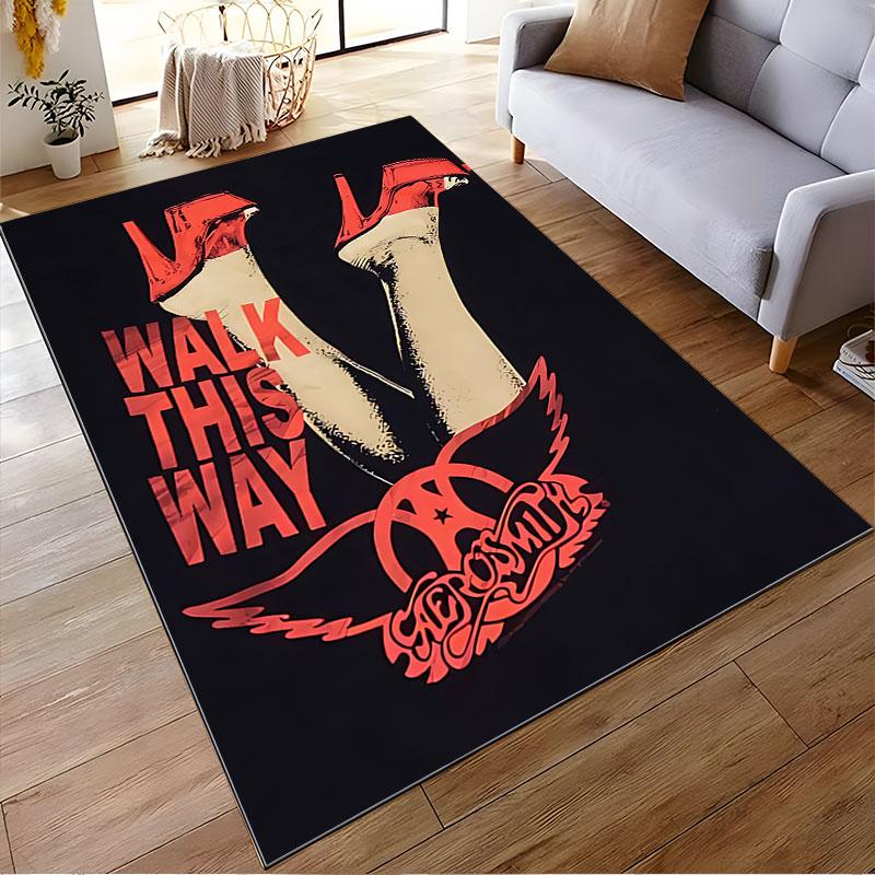 Aerosmith Walk This Way Carpet suitable as a non-slip mat for the living room or bedroom sofa