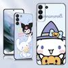 Kawaii Cinnamoroll черный силиконовый чехол для телефона Samsung Galaxy S23 S21 S20 FE S24 S22 Ultra S10E S10 S9 S8 Plus