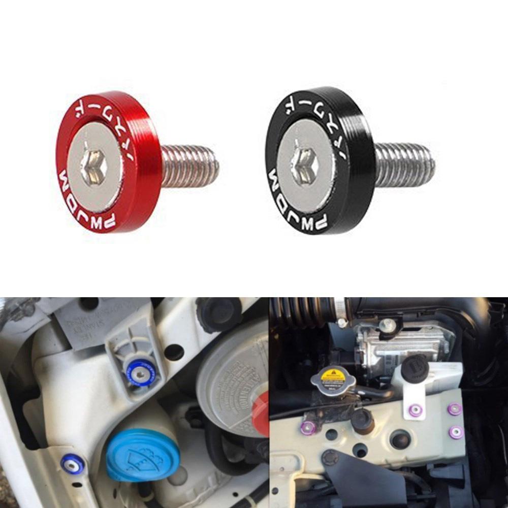 Универсальный M6 10 шт. автомобильный модифицированный шестигранный крепеж шайба крыла JDM бампер двигатель алюминиевые вогнутые винты для Honda LBJ-1001