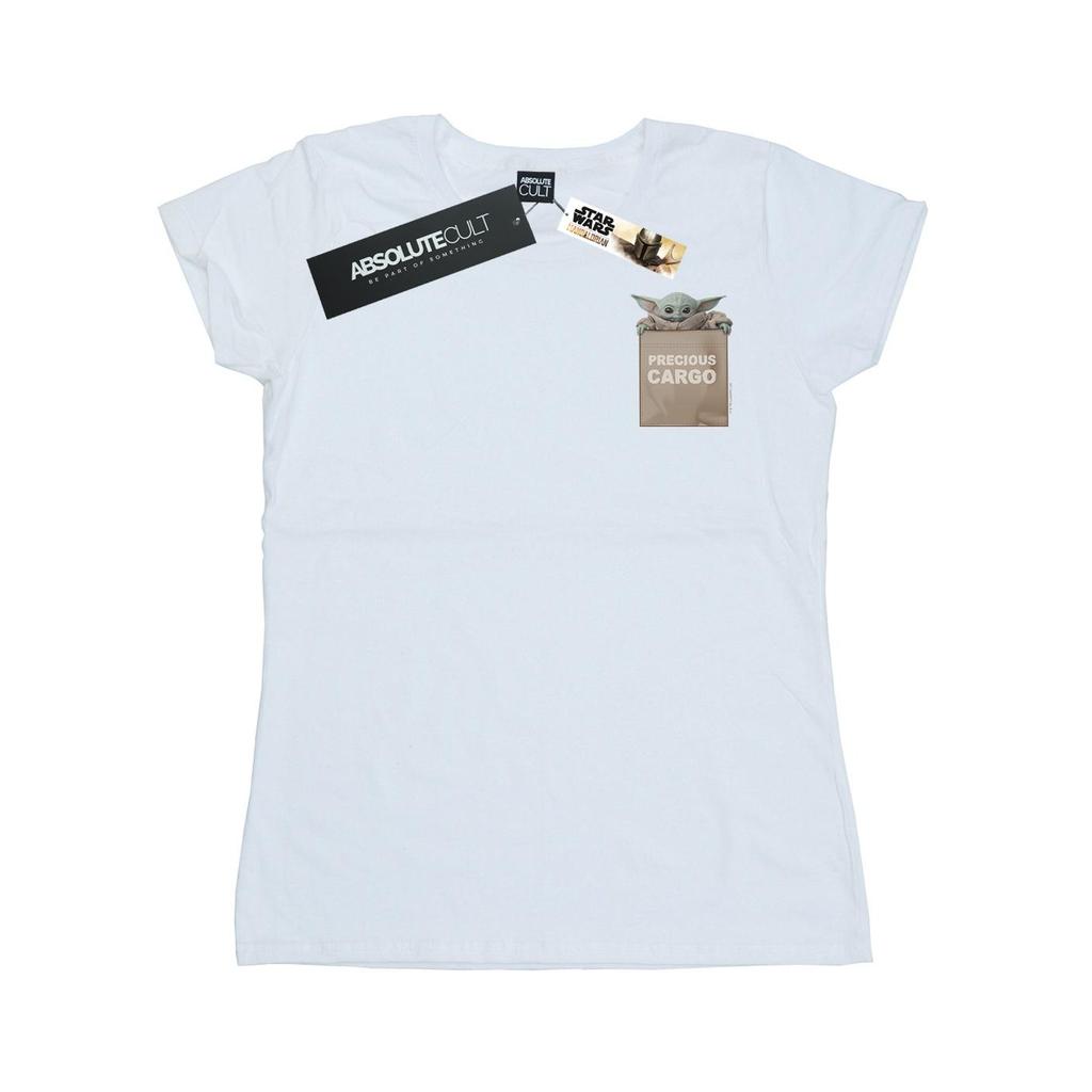 Star Wars Womens/Ladies The Mandalorian Precious Cargo Faux Pocket Cotton T-Shirt