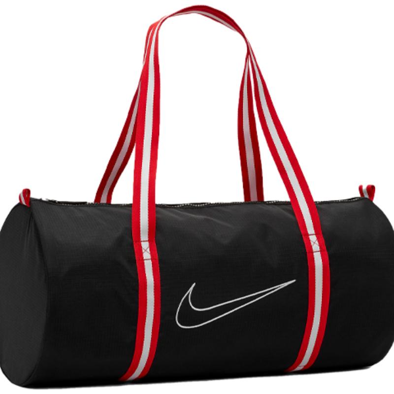 Nike Наследие Полиамидная Дорожная Сумка, Сумка Кроссбоди на Одно Плечо, Дорожная Сумка Унисекс Черный Красный Повседневная CK4973-010